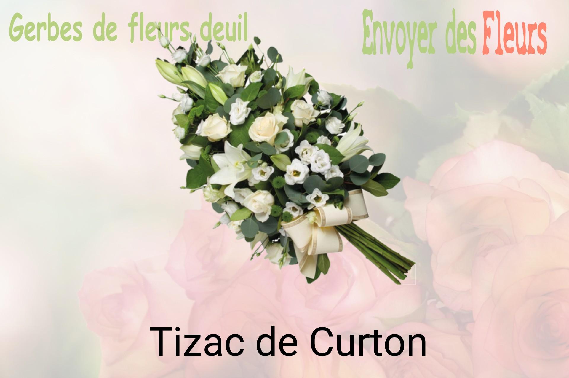 Gerbe de fleurs de deuil livrée à Tizac-de-Curton